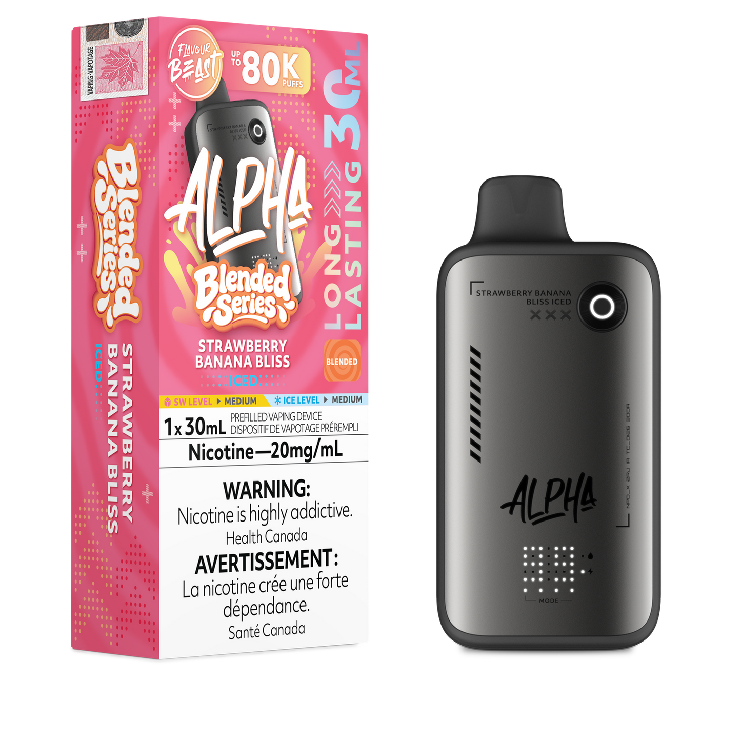 Flavour Beast Alpha 80K - Strawberry Banana Bliss Iced