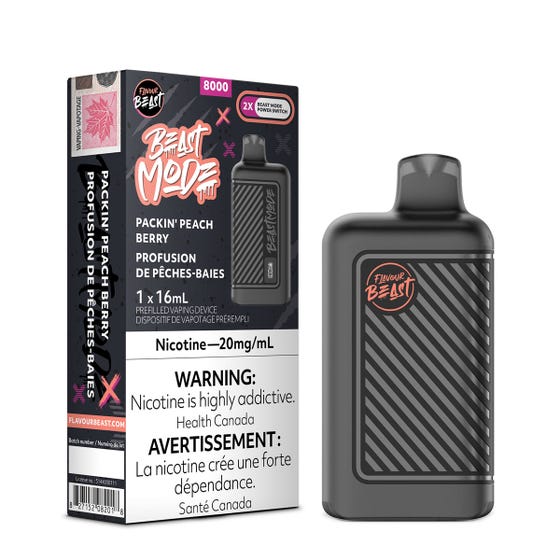 Flavour Beast BEAST MODE 8K Packin Peach Berry - Online Vape Shop Canada - Quebec and BC Shipping Available