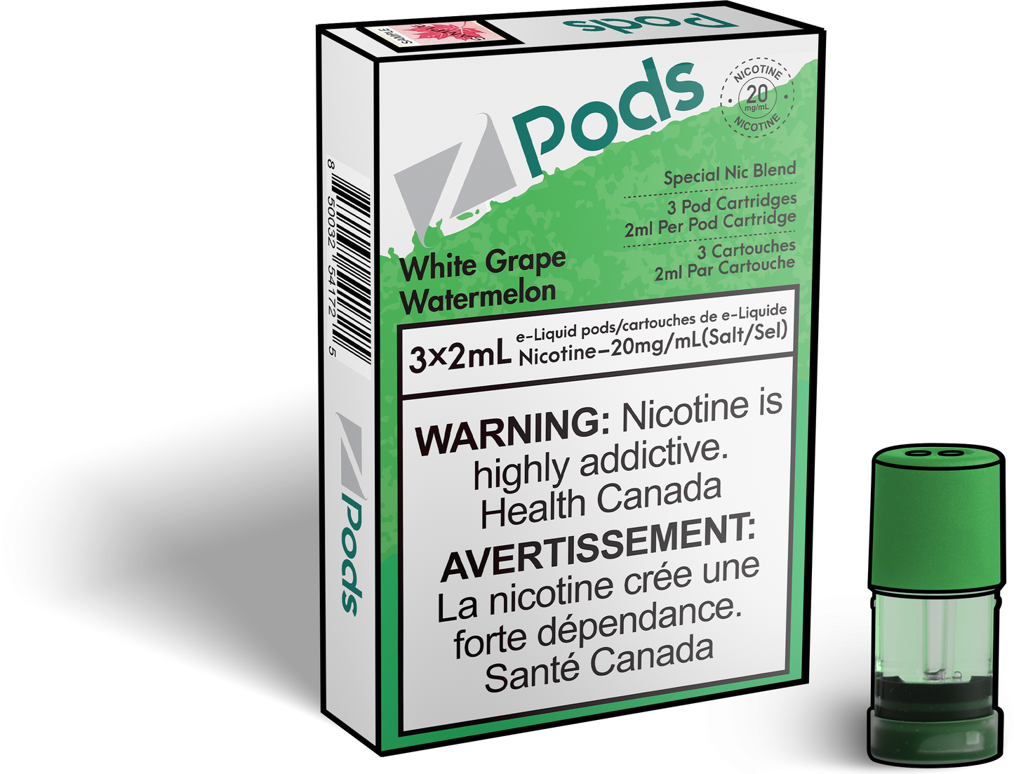 Z Pods Supreme Nic White Grape Watermelon