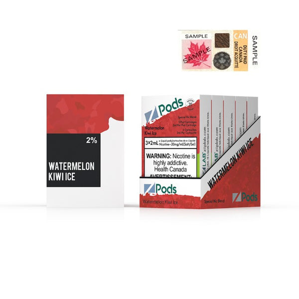 Z Pods Watermelon Kiwi Ice - Online Vape Shop Canada - Quebec and BC Shipping Available