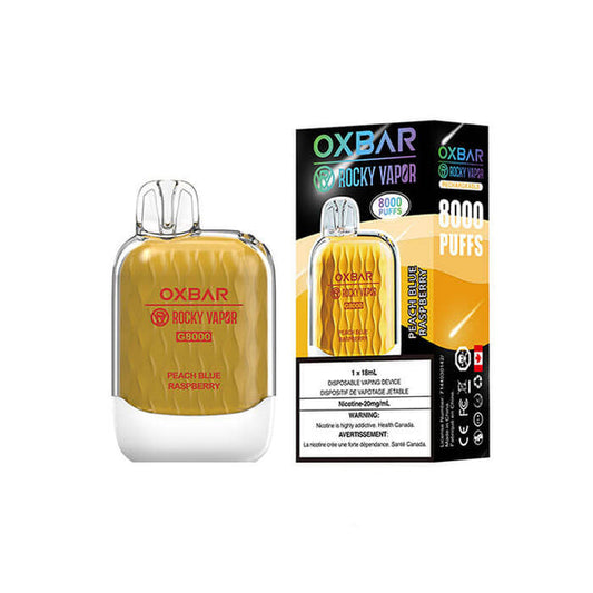 Ox Bar G8000 Peach Blue Raspberry Disposable Vape - Online Vape Shop Canada - Quebec and BC Shipping Available