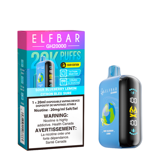 Elf Bar GH20k Disposable Vape - Sour Blueberry Lemon