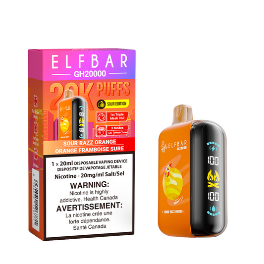Elf Bar GH20k Disposable Vape - Sour Razz Orange
