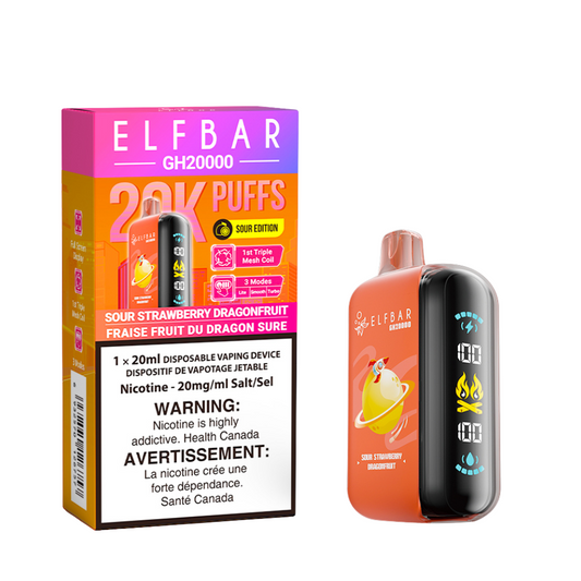 Elf Bar GH20k Disposable Vape - Sour Strawberry Dragonfruit