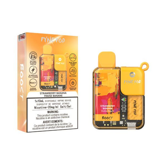 PYNEPOD Boost 7500 Strawberry Banana - Online Vape Shop Canada - Quebec and BC Shipping Available