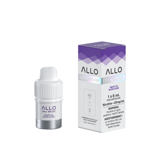 Allo Ultra 10K Hybrid Pods - Grape Ice