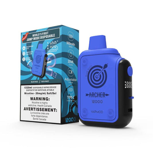 VAPMOD Archer 12K Blue Razz Disposable Vape - Online Vape Shop Canada - Quebec and BC Shipping Available