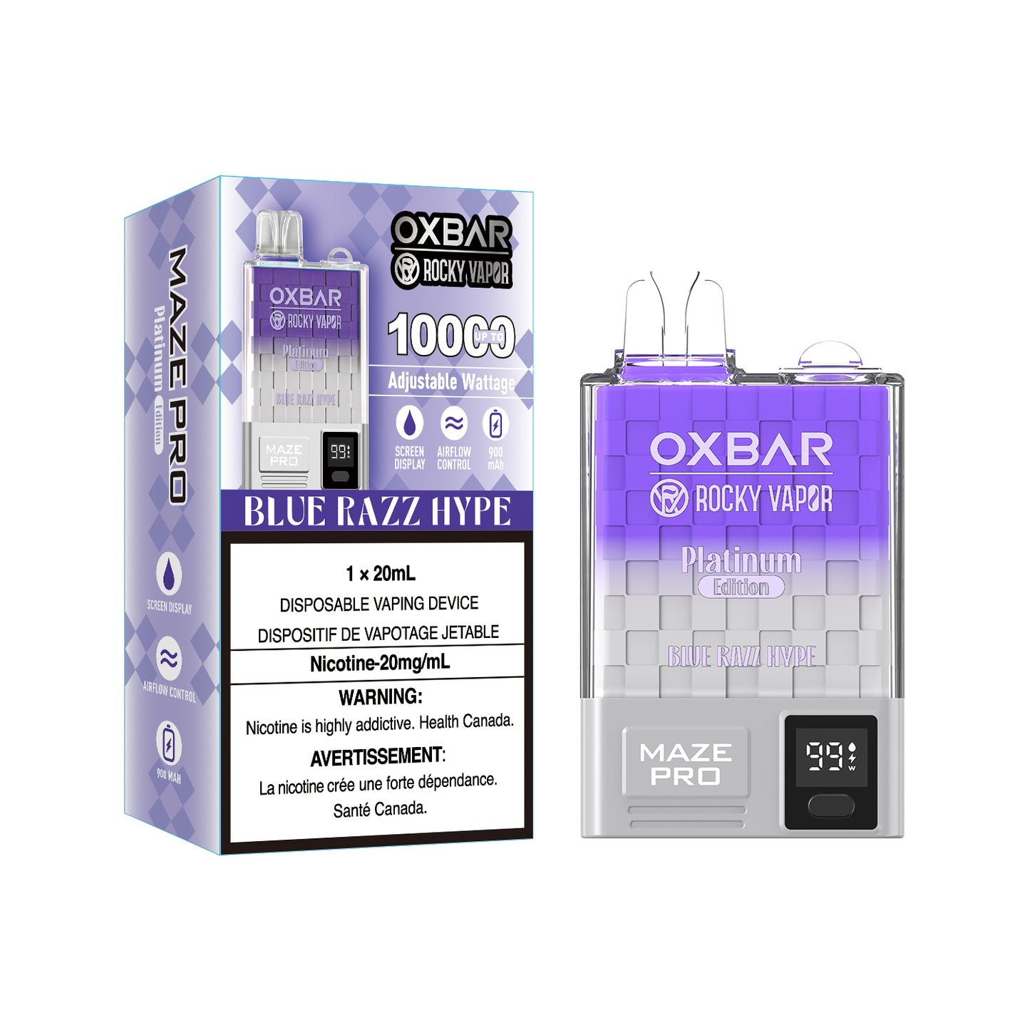 Ox Bar Maze Pro Blue Razz Hype Disposable Vape