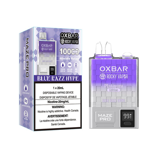 Ox Bar Maze Pro Blue Razz Hype Disposable Vape