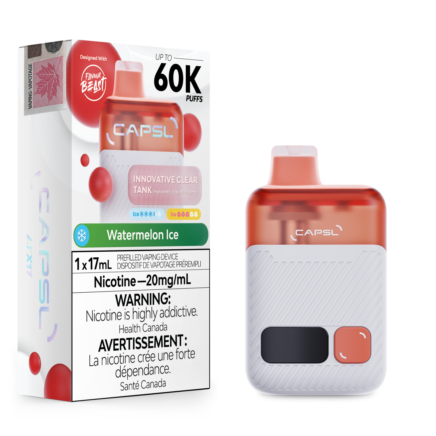 CAPSL AFX17 60K Disposable Vape - Watermelon Ice