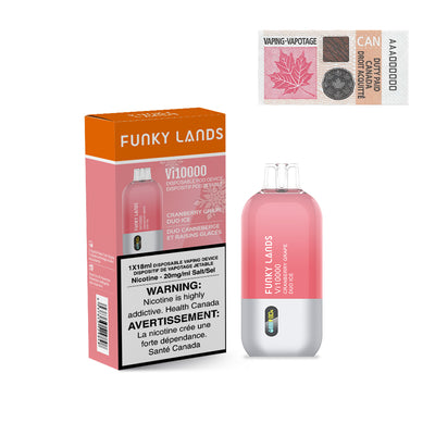 Funky Lands Vi10000 Cranberry Grape Duo Ice - Online Vape Shop Canada - Quebec and BC Shipping Available