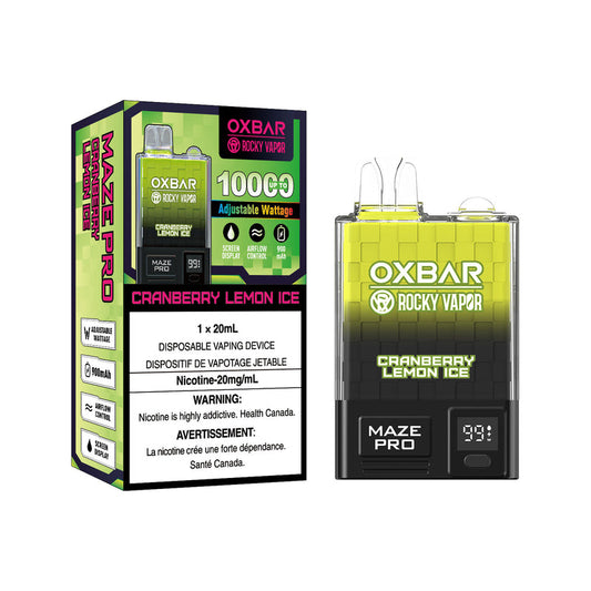 Ox Bar Maze Pro Cranberry Lemon Ice Disposable Vape - Online Vape Shop Canada - Quebec and BC Shipping Available