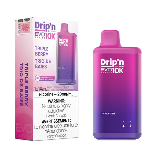 Envi Drip'n EVO 10K Triple Berry Disposable Vape - Online Vape Shop Canada - Quebec and BC Shipping Available