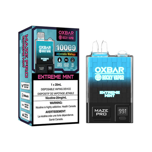 Ox Bar Maze Pro Extreme Mint Disposable Vape - Online Vape Shop Canada - Quebec and BC Shipping Available