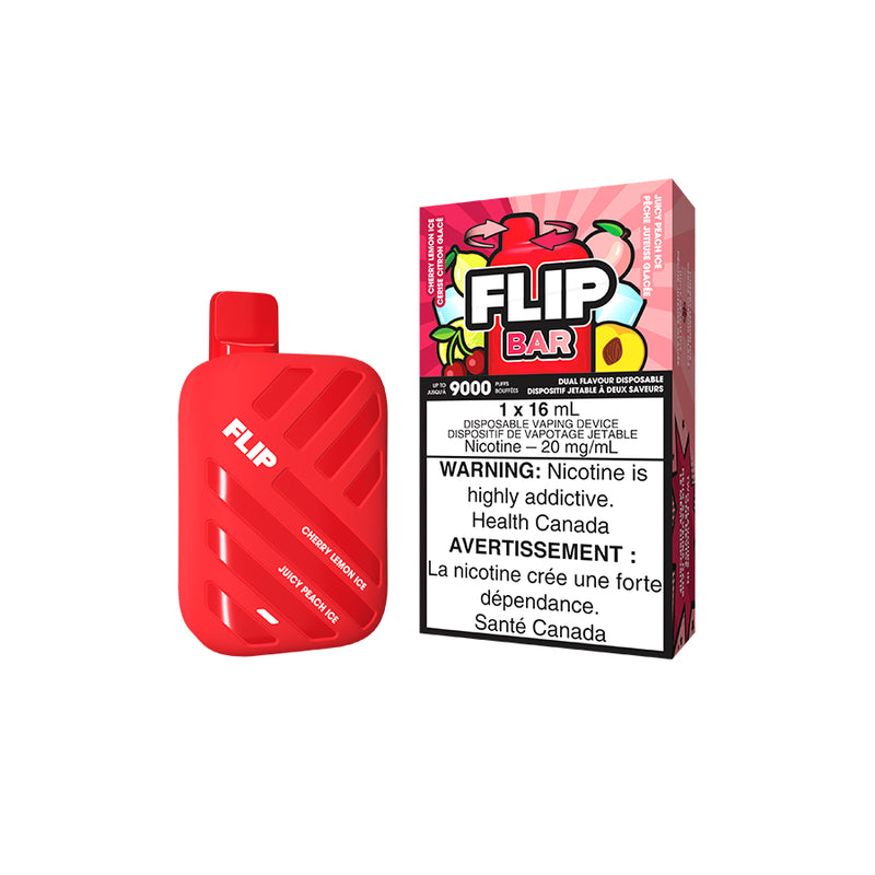 Flip Bar Cherry Lemon Ice and Juicy Peach Ice Disposable Vape