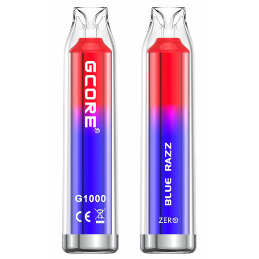 GCore 1000 (Zero Nic) Blue Razz Disposable Vape - Online Vape Shop Canada - Quebec and BC Shipping Available