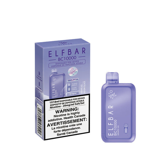 Elf Bar BC10000 Grape Ice Disposable Vape - - Online Vape Shop Canada - Quebec and BC Shipping Available