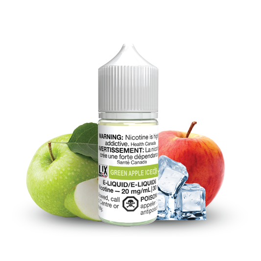LiX Green Apple Iced Salt Nic - Online Vape Shop Canada - Quebec and BC Shipping Available