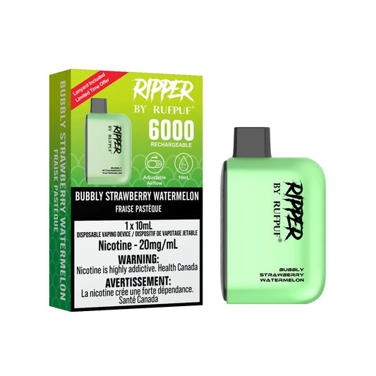 Rufpuf Ripper Bubble Strawberry Watermelon Disposable Vape - Online Vape Shop Canada - Quebec and BC Shipping Available
