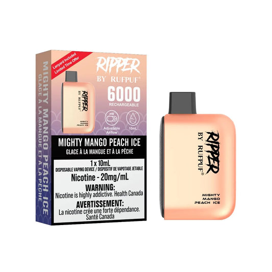 Rufpuf Ripper Mighty Mango Peach Ice Disposable Vape - Online Vape Shop Canada - Quebec and BC Shipping Available