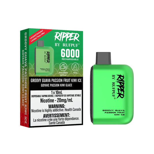 Rufpuf Ripper Groovy Guava Passion Fruit Kiwi Ice Disposable Vape - Online Vape Shop Canada - Quebec and BC Shipping Available