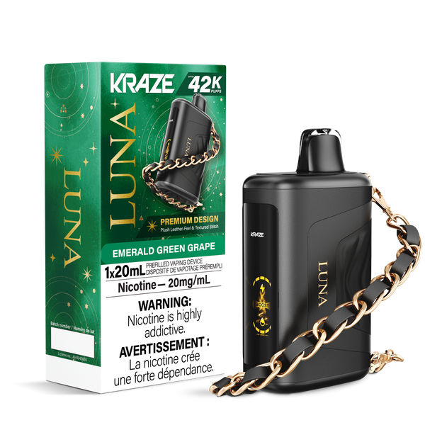 Kraze Luna 42K Disposable Vape - Emerald Green Grape