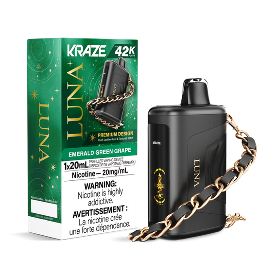 Kraze Luna 42K Disposable Vape - Emerald Green Grape