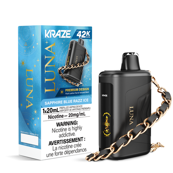 Kraze Luna 42K Disposable Vape - Sapphire Blue Razz Ice