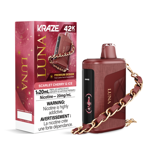 Kraze Luna 42K Disposable Vape - Scarlet Cherry G Ice