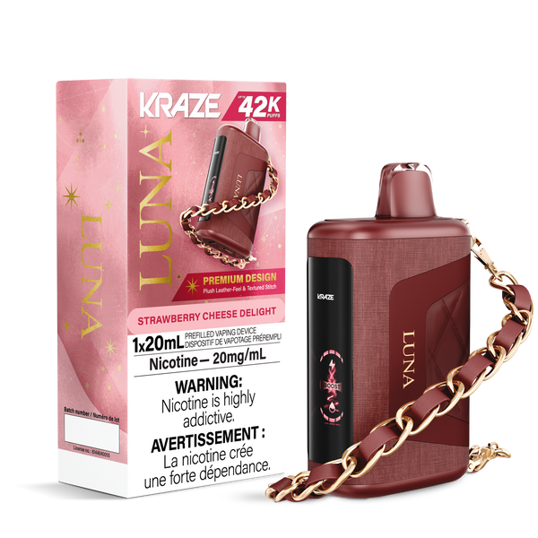 Kraze Luna 42K Disposable Vape - Strawberry Cheese Delight