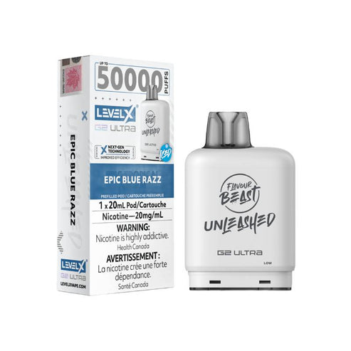 Level X Flavour Beast G2 Unleashed Ultra Pod 50K - Epic Blue Razz