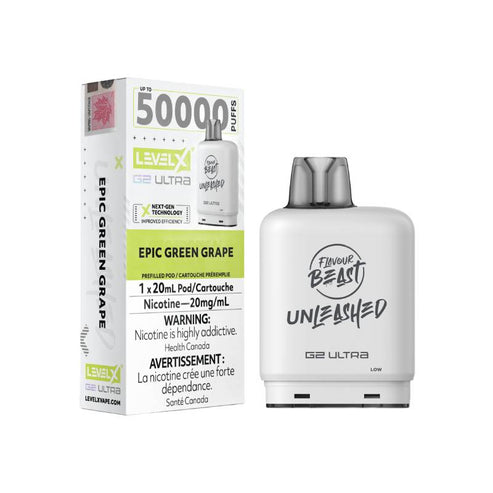 Level X Flavour Beast G2 Unleashed Ultra Pod 50K - Epic Green Grape