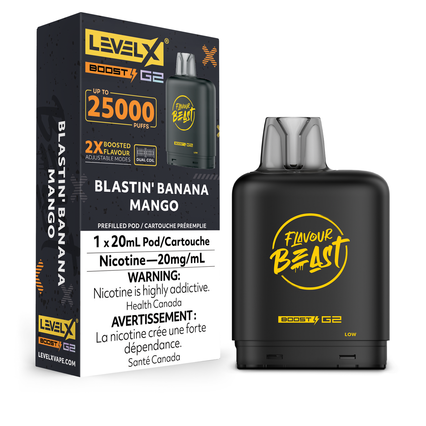 Level X Boost 25K Pods - Blastin' Banana Mango