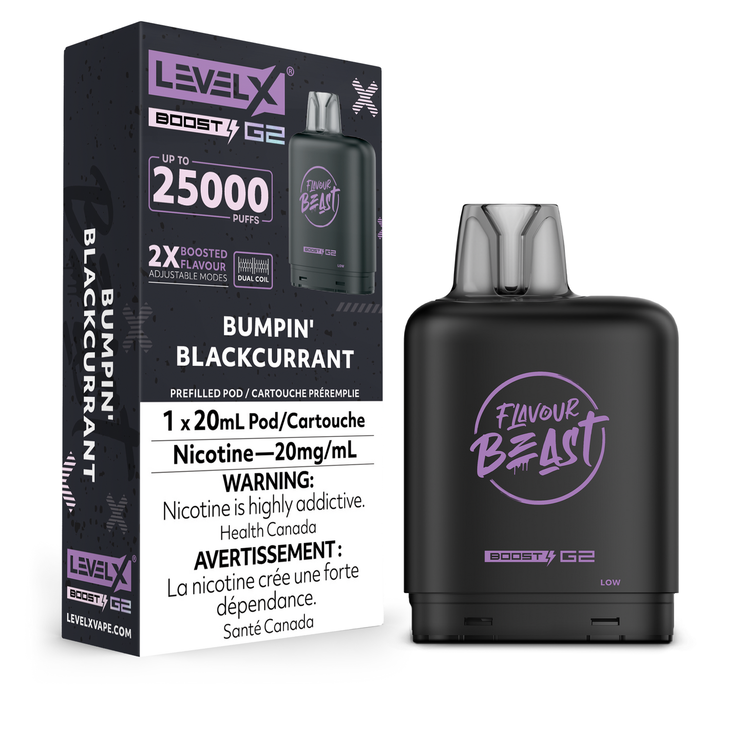 Level X Boost 25K Pods - Bumpin' Blackcurrant