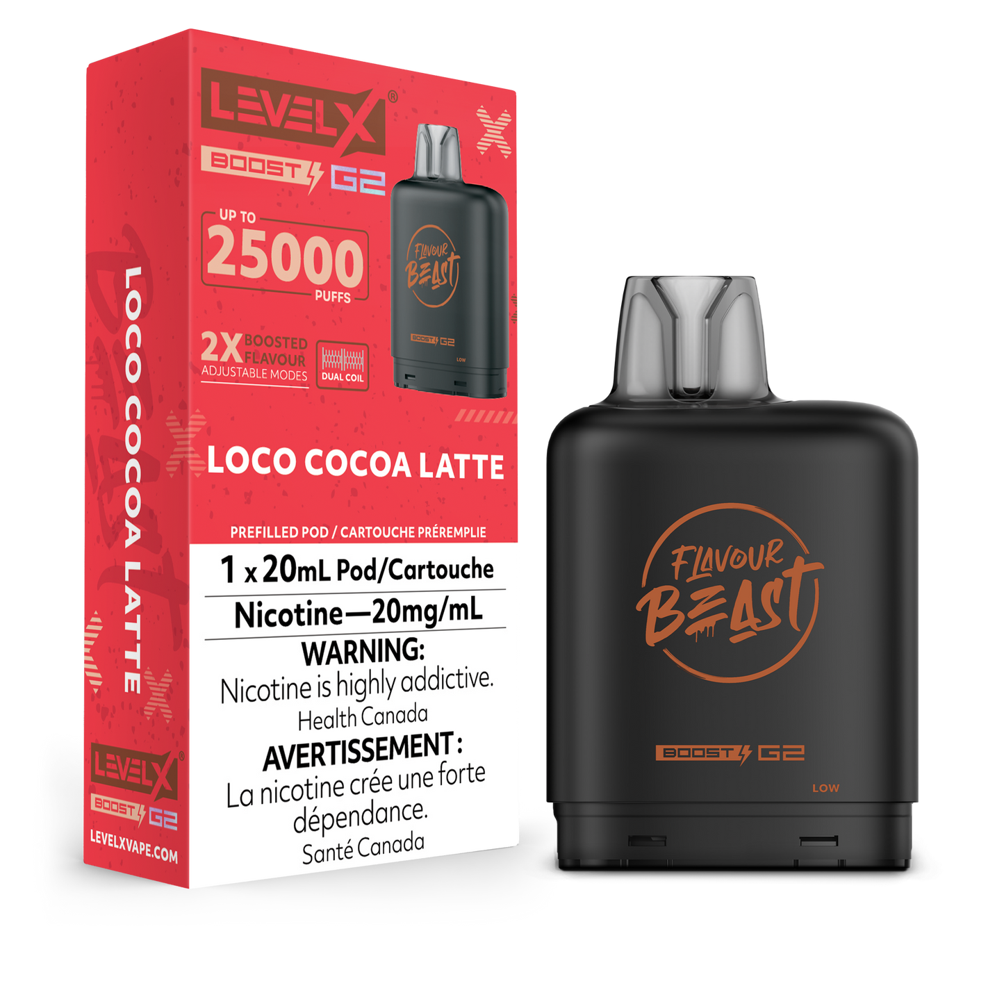 Level X Boost 25K Pods - Loco Cocoa Latte