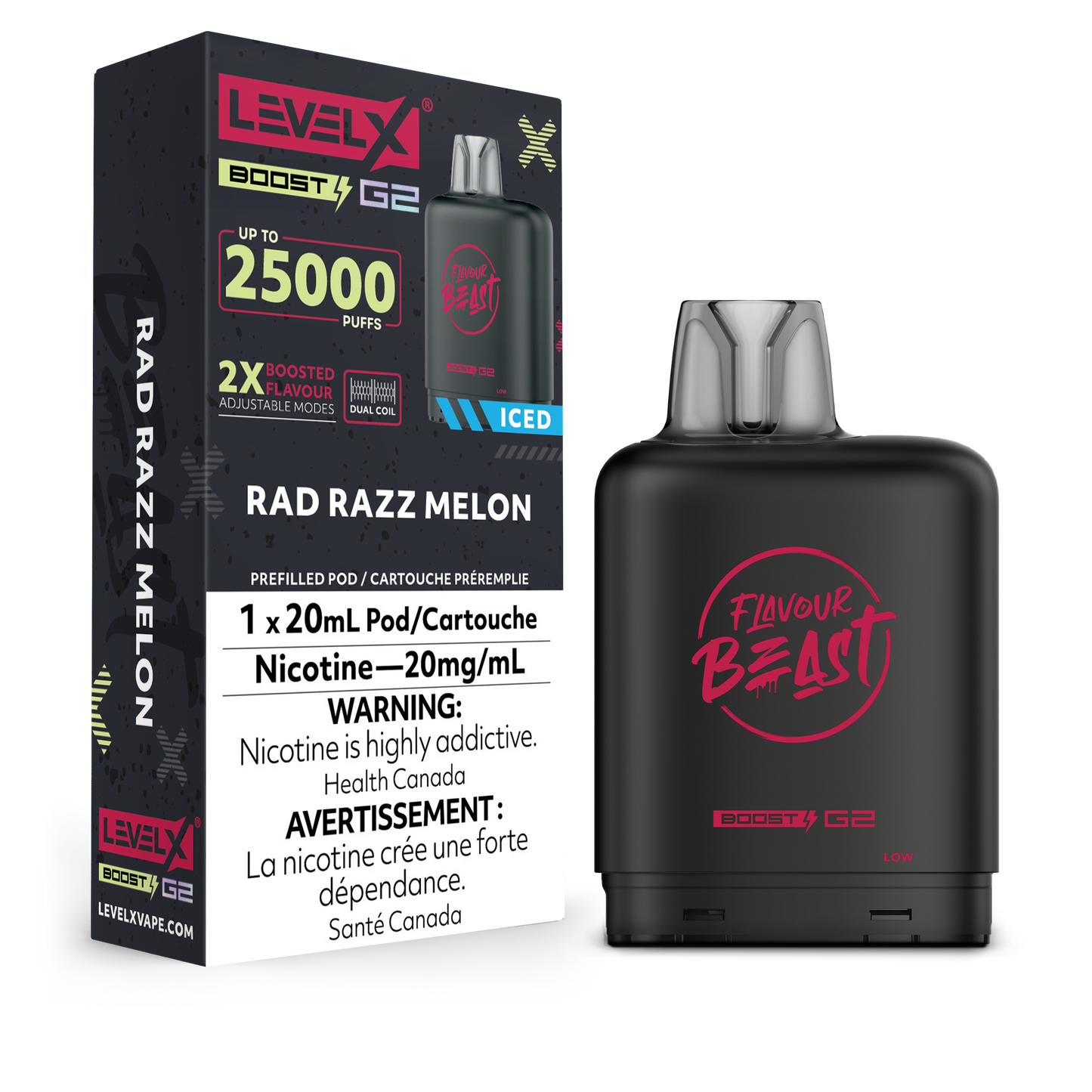 Level X Boost 25K Pods - Rad Razz Melon