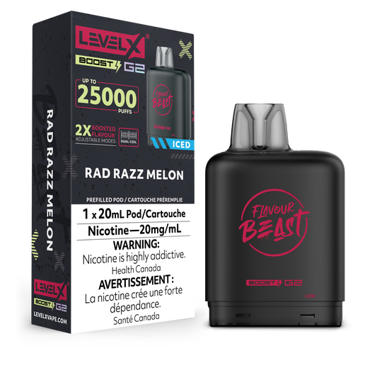 Level X Boost 25K Pods - Rad Razz Melon