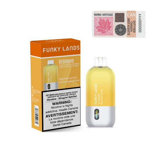 Funky Lands Vi10000 Mexican Mango - Online Vape Shop Canada - Quebec and BC Shipping Available