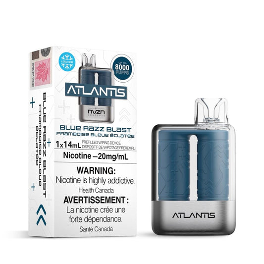 NVZN Atlantis 8000 Blue Razz Blast Disposable Vape - Online Vape Shop Canada - Quebec and BC Shipping Available