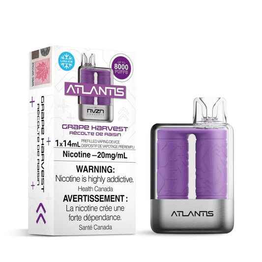 NVZN Atlantis 8000 Grape Harvest Disposable Vape - Online Vape Shop Canada - Quebec and BC Shipping Available