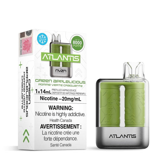 NVZN Atlantis 8000 Green Applelicious Disposable Vape - Online Vape Shop Canada - Quebec and BC Shipping Available