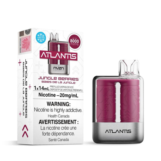 NVZN Atlantis 8000 Jungle Berries Disposable Vape - Online Vape Shop Canada - Quebec and BC Shipping Available