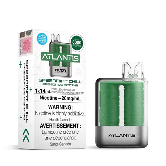 NVZN Atlantis 8000 Spearmint Chill Disposable Vape - Online Vape Shop Canada - Quebec and BC Shipping Available