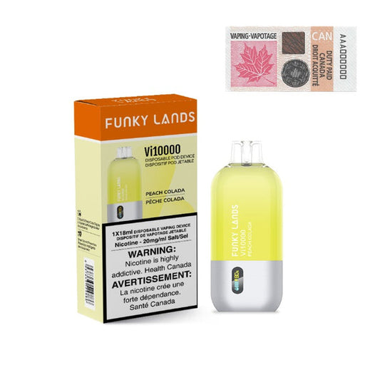 Funky Lands Vi10000 Peach Colada - Online Vape Shop Canada - Quebec and BC Shipping Available
