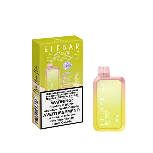 Elf Bar BC10000 Peach Mango Disposable Vape - - Online Vape Shop Canada - Quebec and BC Shipping Available