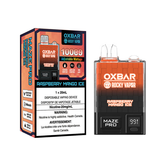 Ox Bar Maze Pro Raspberry Mango Ice Disposable Vape - Online Vape Shop Canada - Quebec and BC Shipping Available