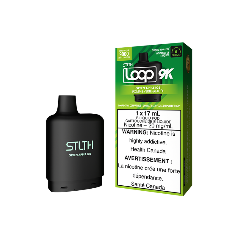 STLTH Loop 9K Pods - Green Apple Ice