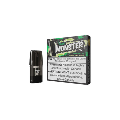 STLTH MONSTER Pods Green Apple Ice - Online Vape Shop Canada - Quebec and BC Shipping Available