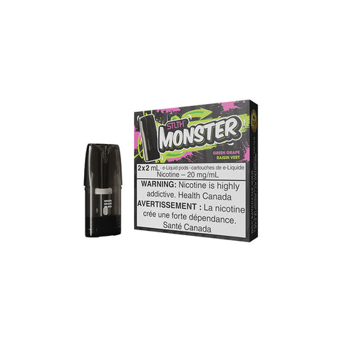 STLTH MONSTER Pods Green Grape - Online Vape Shop Canada - Quebec and BC Shipping Available