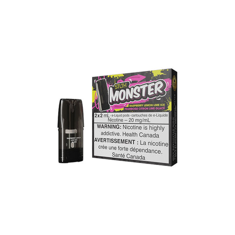 STLTH MONSTER Pods Raspberry Lemon Lime Ice - Online Vape Shop Canada - Quebec and BC Shipping Available